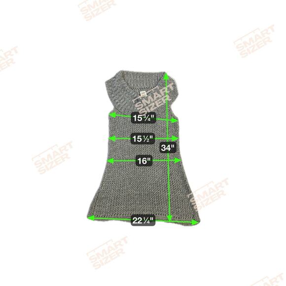 Sarah Pacini Made in Italy Sleeveless Cowl Neck Sweater Dress Gray One Size - Picture 7 of 7